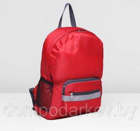 Рюкзак-трансформер на молнии, наружный карман, цвет красный - фото 2 - id-p76562576