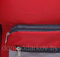 Рюкзак-трансформер на молнии, наружный карман, цвет красный, фото 4