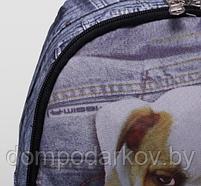 Рюкзак на молнии, 1 отдел, наружный карман, цвет серый, фото 4