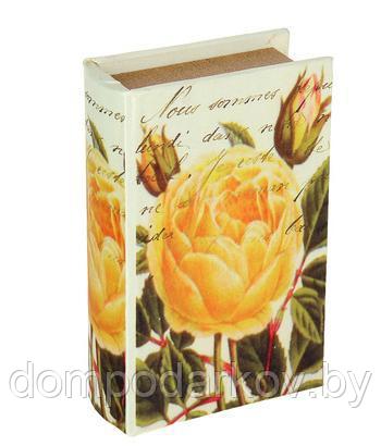 Сейф-книга "Жёлтая роза", обита шёлком - фото 1 - id-p76562592