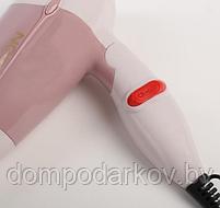 Фен для волос LuazON LF-23, 800 Вт, 2 скорости, складная ручка, розовый, фото 2