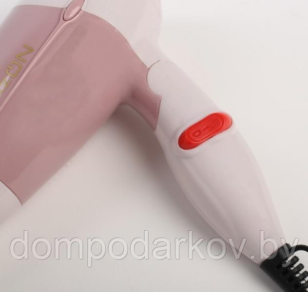 Фен для волос LuazON LF-23, 800 Вт, 2 скорости, складная ручка, розовый - фото 2 - id-p76562653