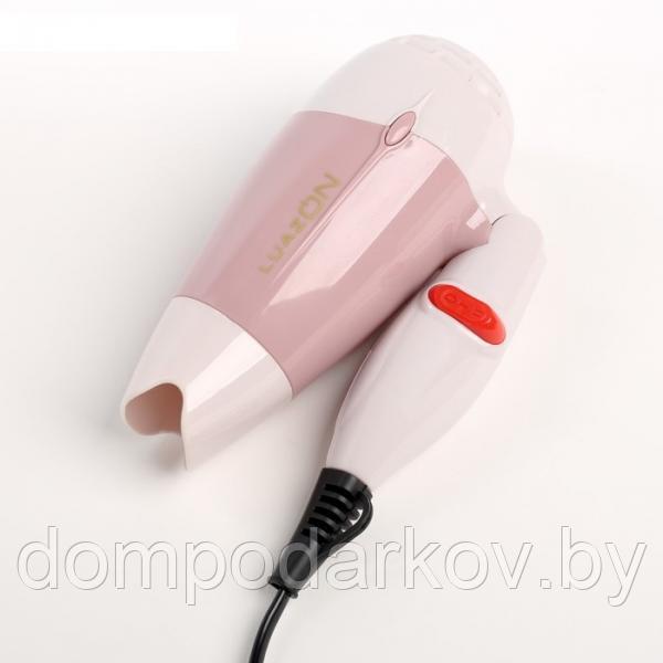 Фен для волос LuazON LF-23, 800 Вт, 2 скорости, складная ручка, розовый - фото 3 - id-p76562653