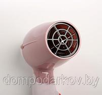 Фен для волос LuazON LF-23, 800 Вт, 2 скорости, складная ручка, розовый, фото 5