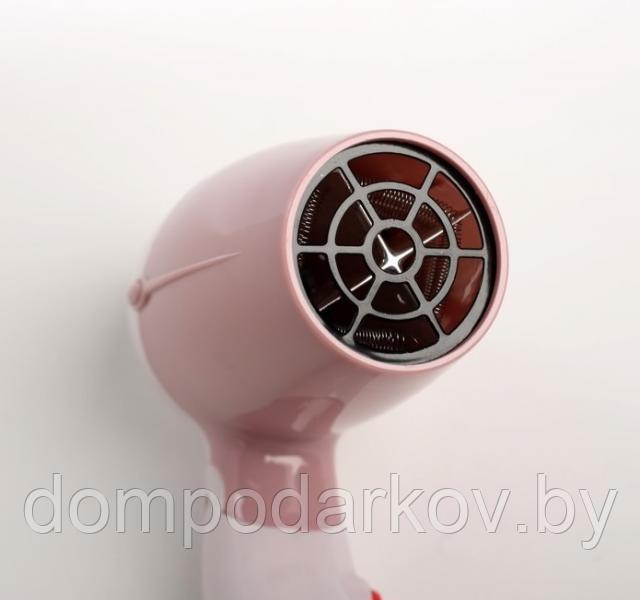 Фен для волос LuazON LF-23, 800 Вт, 2 скорости, складная ручка, розовый - фото 5 - id-p76562653