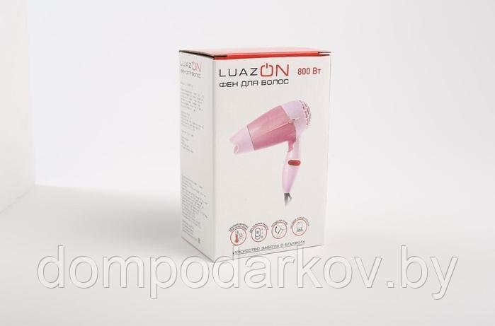 Фен для волос LuazON LF-23, 800 Вт, 2 скорости, складная ручка, розовый - фото 6 - id-p76562653