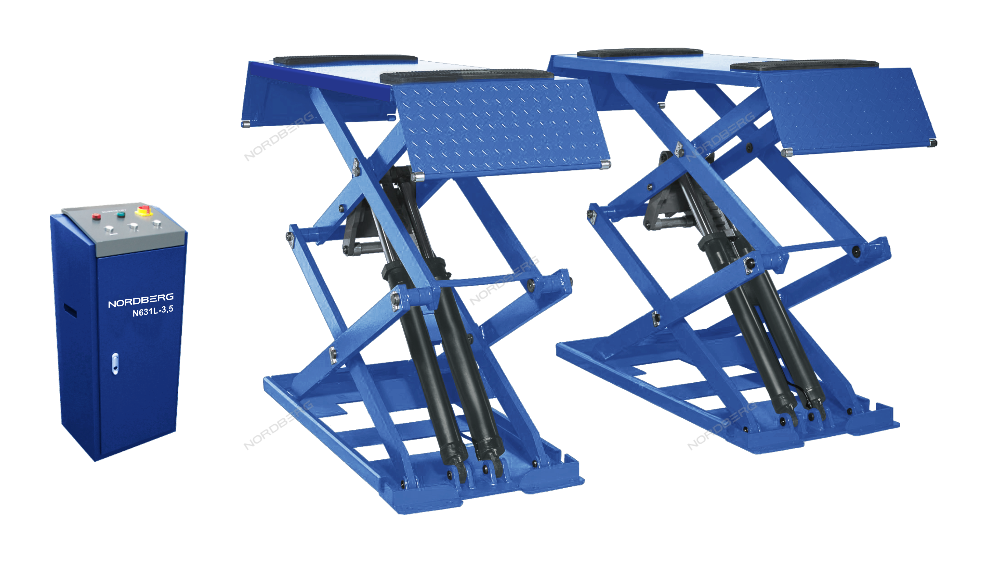 Подъемник ножничный низкопрофильный, г/п 3 т (220В) NORDBERG N631L-3_220