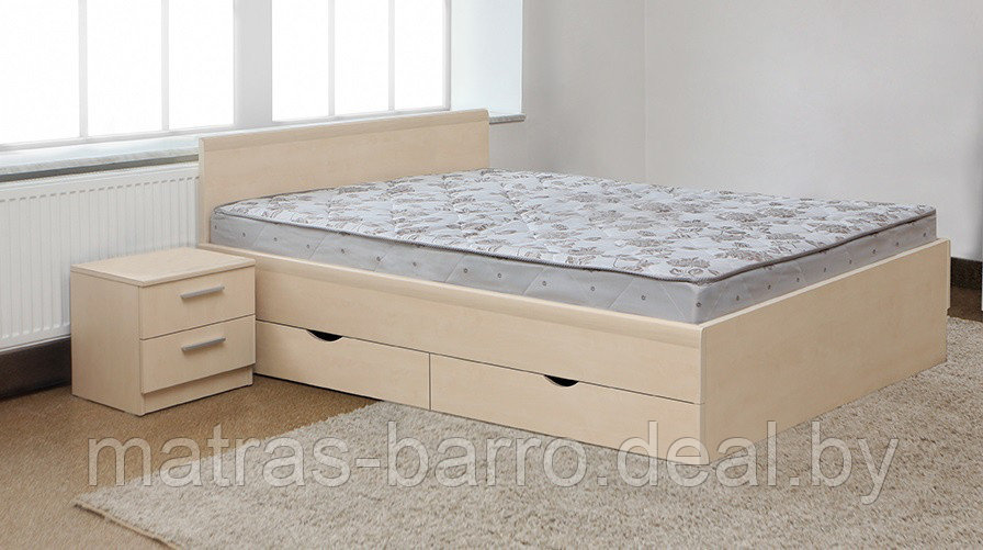 Двуспальная кровать Дрим 160 с ящиками в цвете Сосна - фото 3 - id-p62607547