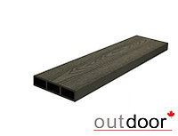 Доска для вентилируемого фасада из ДПК Outdoor 115*22*3000, черная с рисунком дерева
