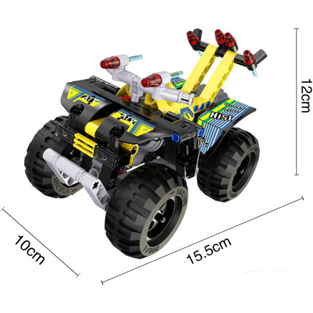 Конструктор CaDA Technic C52004W Квадроцикл инерционный 164 детали - фото 3 - id-p76613883