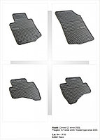 Коврики резиновые для Citroen C1 I (2005-2014) / Toyota Aygo / Peugeot 107 / Ситроен (Frogum)