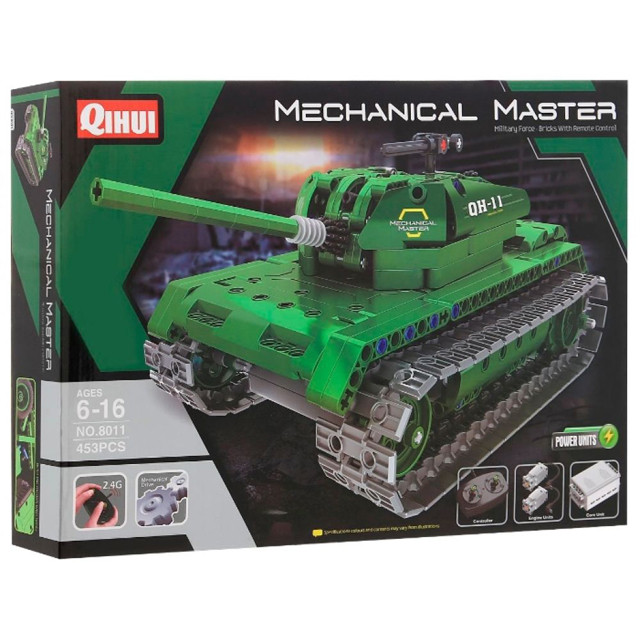 Конструктор р/у QiHui 8011 Mechanical Master Танк 453 детали - фото 1 - id-p76699122