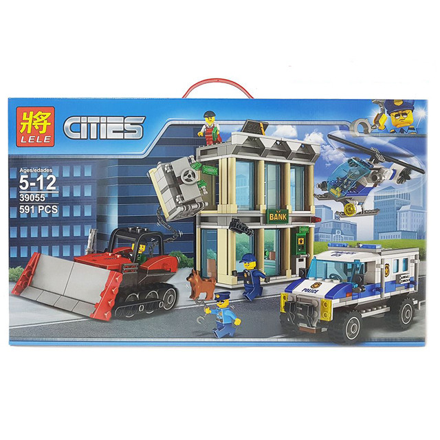 Конструктор Lele Cities 39055 Ограбление на бульдозере (аналог Lego City 60140) 591 деталь