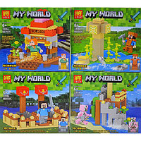 Конструктор Lele My World 33064 (аналог LEGO Minecraft) 4 вида 65-69 деталей