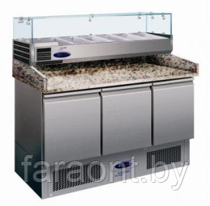 Стол для пиццы с гранитной рабочей поверхностью TEFCOLD PT1365 + VK33-140