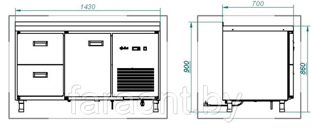 Стол холодильный СХС-70-01 Abat (Абат) - фото 2 - id-p3629228