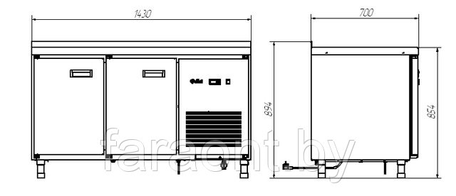 Стол холодильный СХС-70-011 Abat (Абат) - фото 2 - id-p3629232