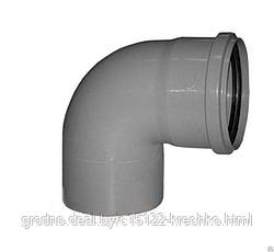 Колено ПП внутренней канализации Armakan диаметр 32-110 мм, угол поворота 15° - 90°