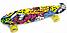 Пенниборд PRINT ГРАФФИТИ светящиеся колеса, расцветки в ассортименте, фото 3