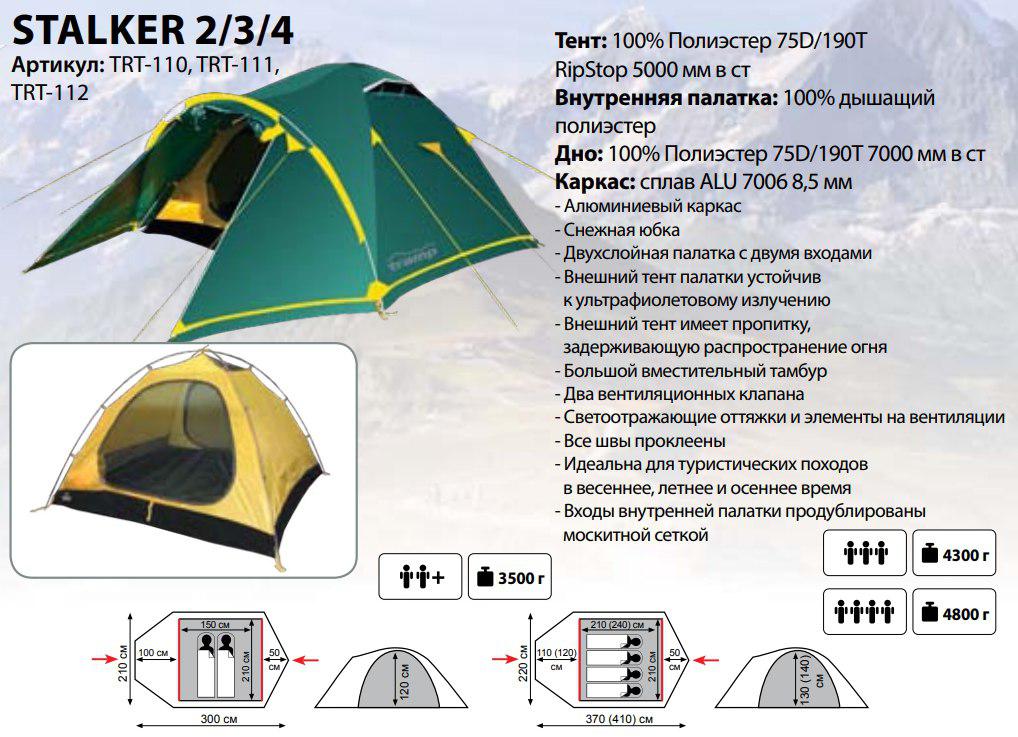 Палатка Tramp Stalker 3 V2 - фото 2 - id-p76715946