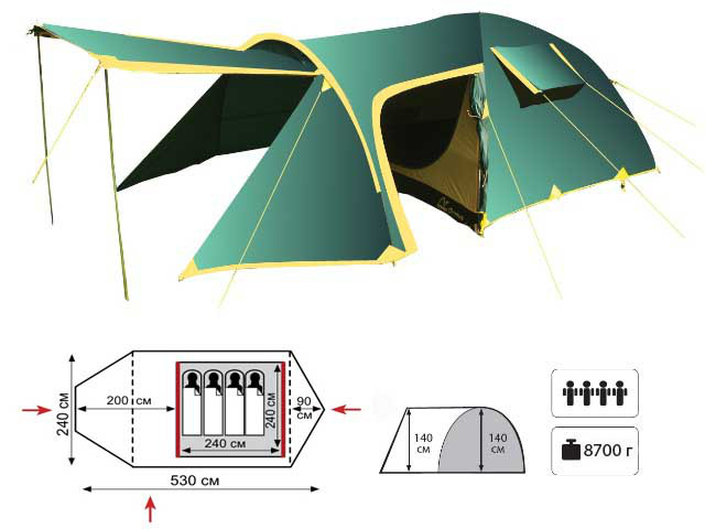 Палатка Tramp Grot B - фото 2 - id-p76715943