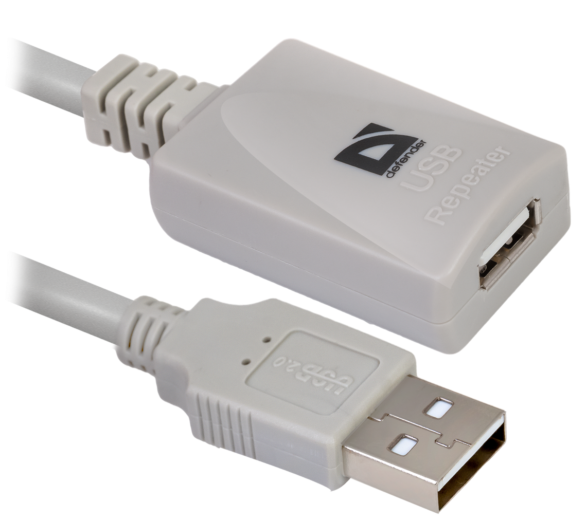 Активный USB-удлинитель Defender USL111 USB2.0 AM-AF, repeater 4.8м - фото 2 - id-p76715993