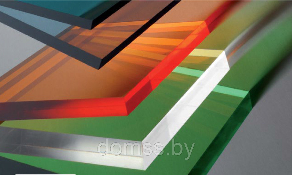 Монолитный поликарбонат 1,5(цветной) мм, лист 2050* 1250мм