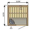Сауна в сборе HARVIA Variant S1212 интерьер Formula в комплекте с аксессуарами, фото 2