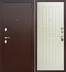 Двери входные металлические Гарда 8 мм, белый ясень