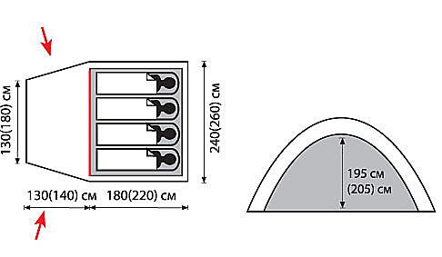 Палатка Tramp Bell 4 (v2) - фото 2 - id-p76778232