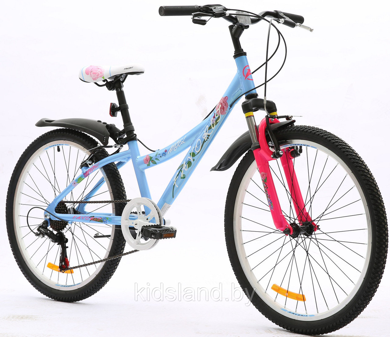 Велосипед Favorit Angel 24" (рама 11.5", алюминий) голубой - фото 2 - id-p73241779