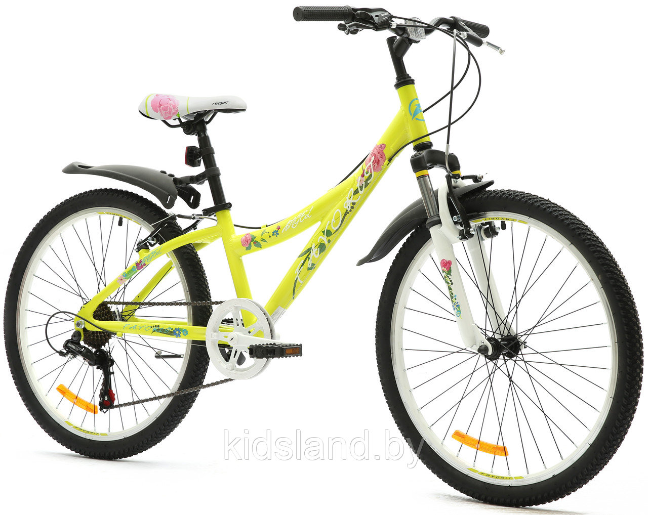 Велосипед Favorit Angel 24" (рама 11,5", алюминий) желтый - фото 2 - id-p76778379