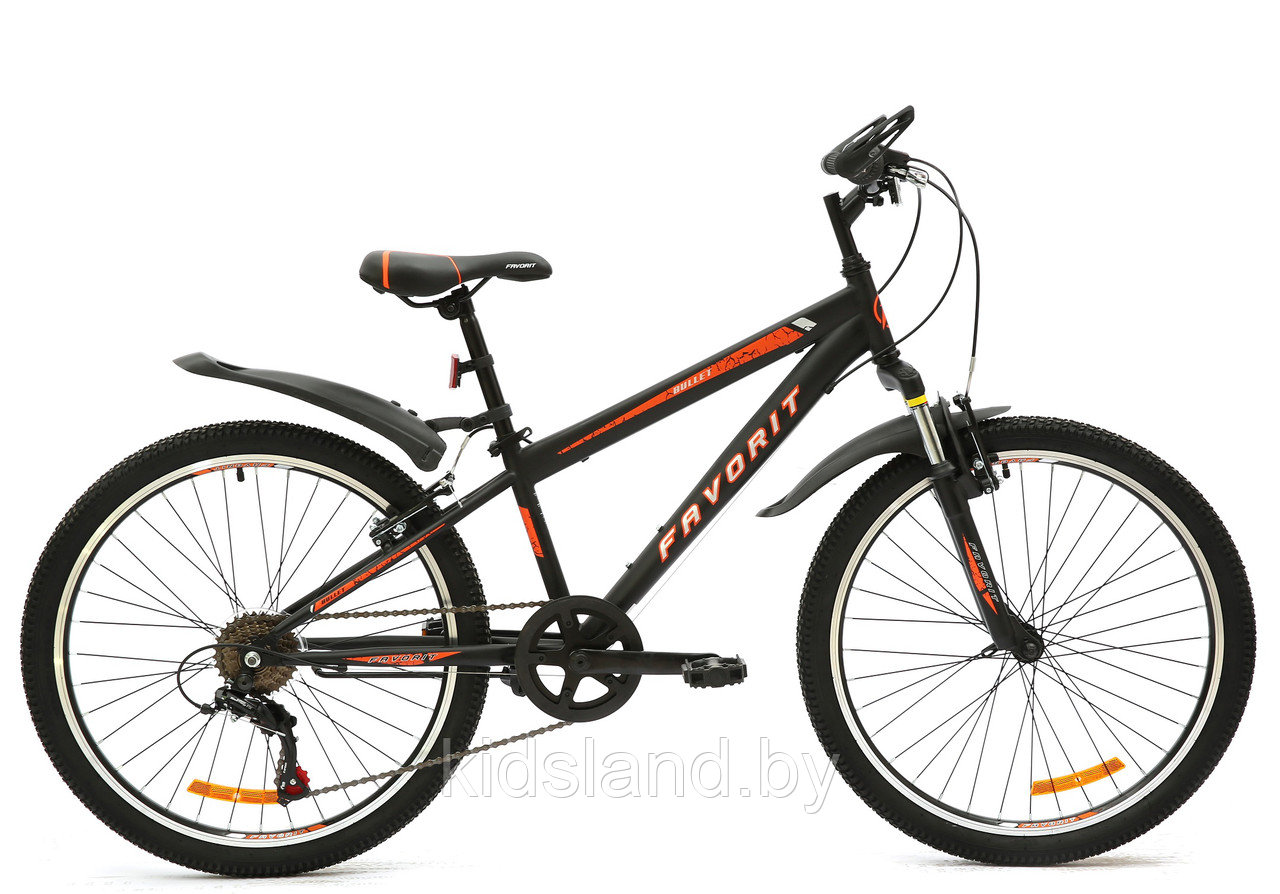 Велосипед Favorit Bullet 24" (рама 12") черно-оранжевый