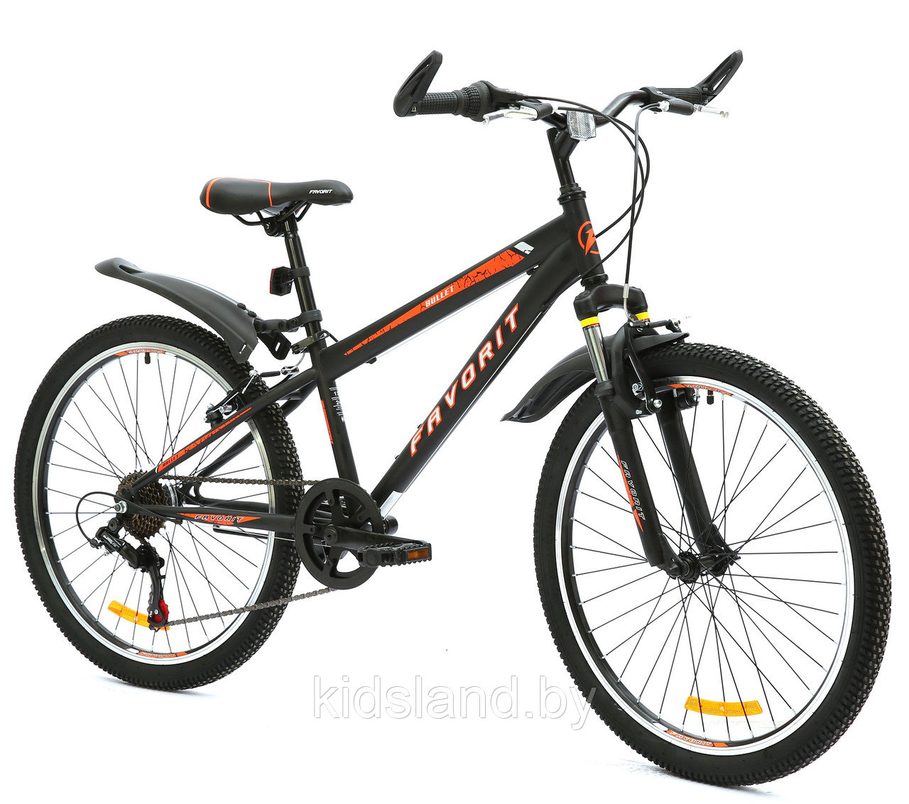 Велосипед Favorit Bullet 24" (рама 12") черно-оранжевый - фото 2 - id-p73159024