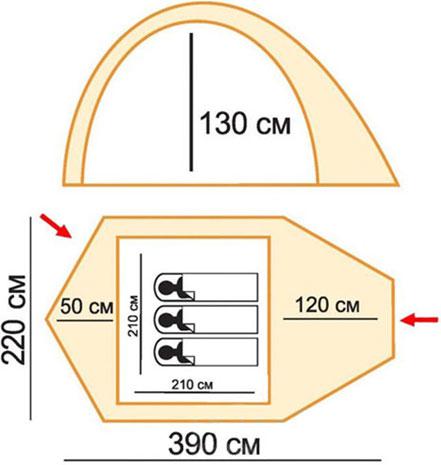Туристическая палатка Tramp Lite Camp 3 - фото 3 - id-p76783385