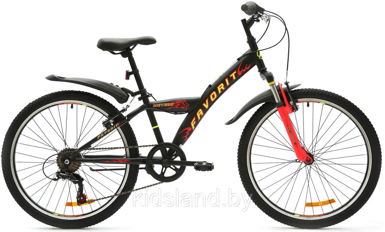 Велосипед Favorit Meteor 24" (рама 12") черно-красный