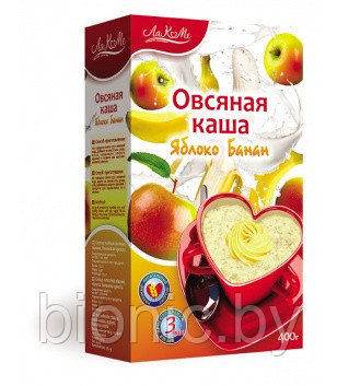 Овсяная каша «Яблоко Банан», Лакоме, 400гр 1/15, фото 2