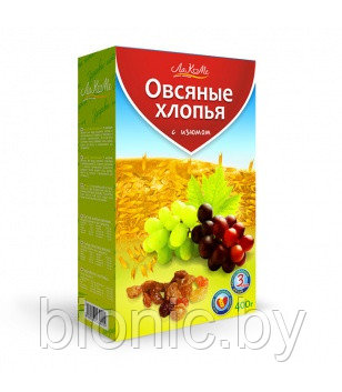 Овсяные хлопья с изюмом, Лакоме, 400гр, фото 2