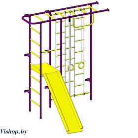 Детский спортивный комплекс Пионер-11Л пурпурно-желтый
