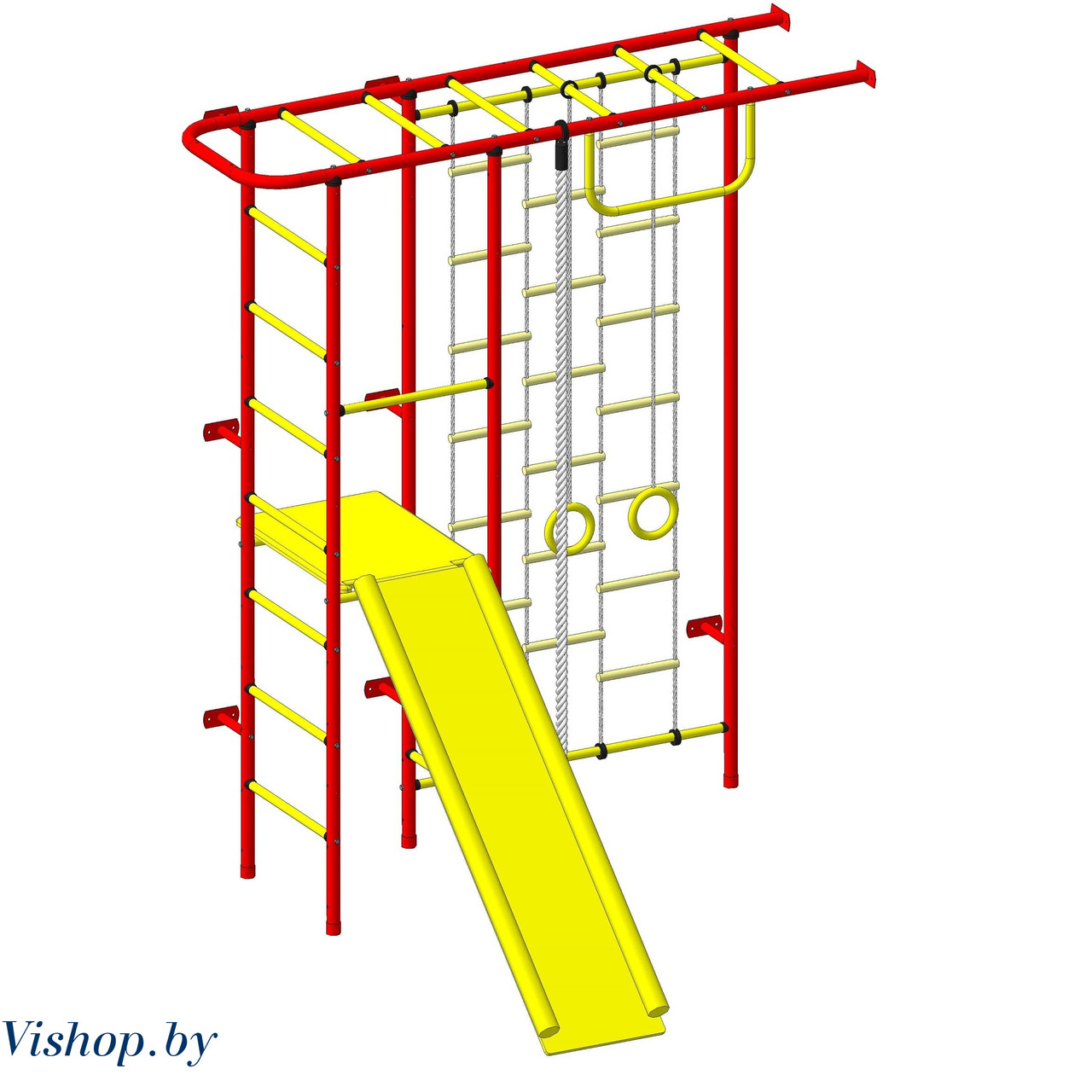 Детский спортивный комплекс Пионер-11Л красно-желтый