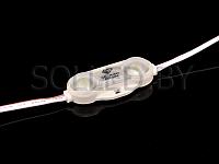 Светодиодный модуль SMD 2835, 2LED, 1W, 100Lm, IP67, White, линза 175 гр, LUX