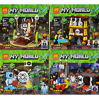 Конструктор Lele My World 33079 (аналог LEGO Minecraft) 4 вида 64-67 деталей