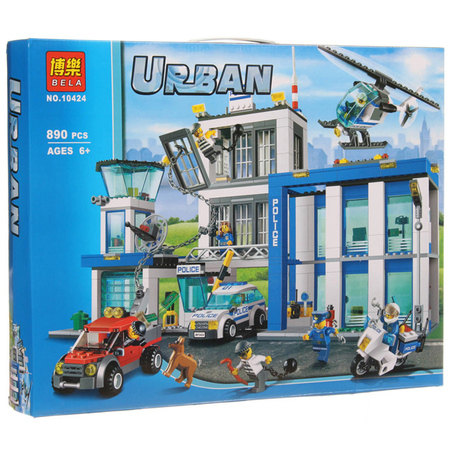 Конструктор Bela Urban 10424 Полицейский участок (аналог Lego City 60047) 890 деталей - фото 1 - id-p76838060