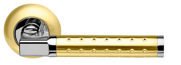 Дверная ручка Eridan (матовое золото -хром) - фото 1 - id-p76853681