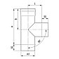 Тройник 90° отвод по конденсату (папа) для ревизии Ferrum 0,8 мм d 180, фото 2