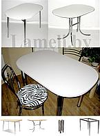Стол кухонный обеденный овальный цвета Белый на 4 видах ног. Любые размеры! Доставка по Беларуси, фото 1