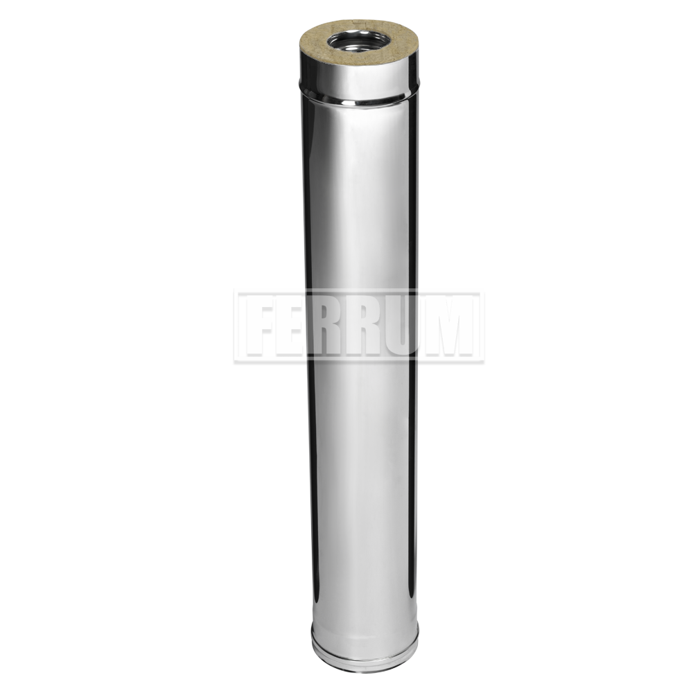 Труба дымохода утепленного Ferrum 1,0 м / 0,8+0,5 мм d