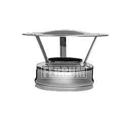 Оголовок (зонт) сэндвич-дымохода Ferrum 0,5+0,5 мм d