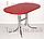 Стол кухонный обеденный овальный цвета Красный на 4 видах ног. Любые размеры! Доставка по Беларуси, фото 2