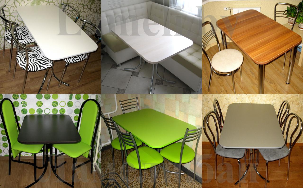Столы кухонные обеденные. Выбор цвета. На 4 видах ног. Любые размеры! - фото 2 - id-p76882554